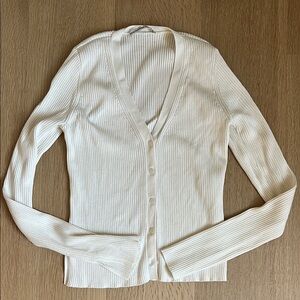 Abercrombie & Fitch lightweight ribbed  Cardigan - size: small